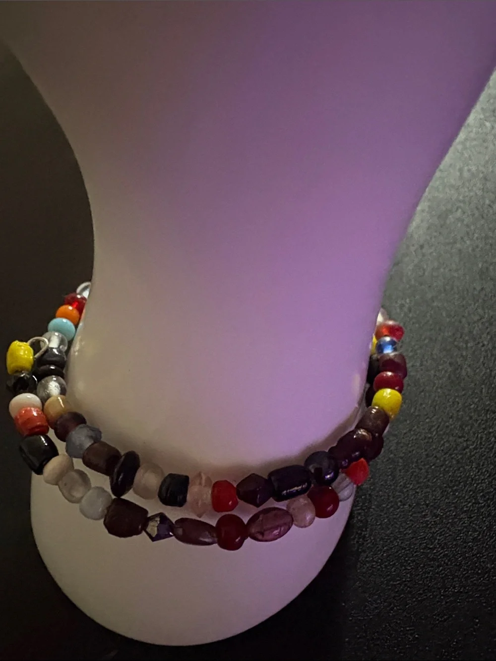 Handmade Multicolor Glass Bead Wrap Bracelet